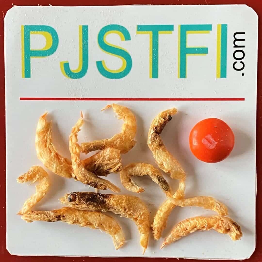 A white plate topped with fried food next to a tomato.